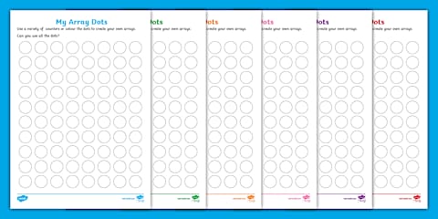 Blank Math Array Templates