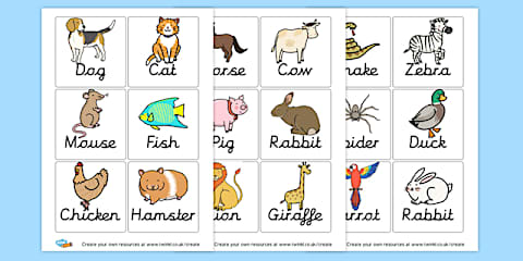 Wales Animal Display Poster - Farm Animals