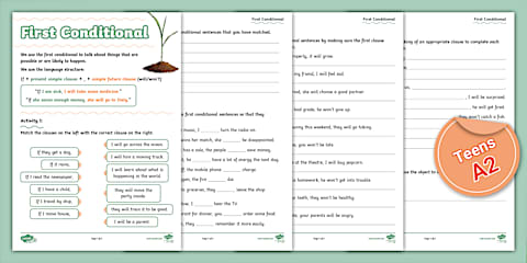 ESL Zero and First Conditionals Activity Sheet [Teens, A2]