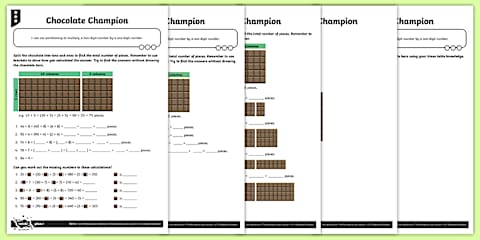 Split Strategy Multiplication Activity Sheets