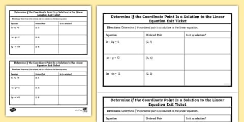 Eighth Grade Scavenger Hunt: Write a Linear Equation From Two Points ...