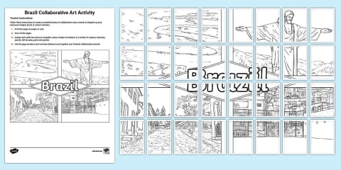 Brazil Colouring Pages