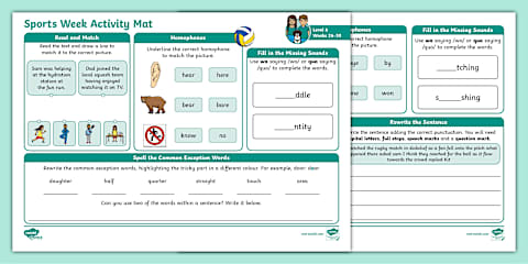 Level 5 Summer-Themed Activity Mat Term 5