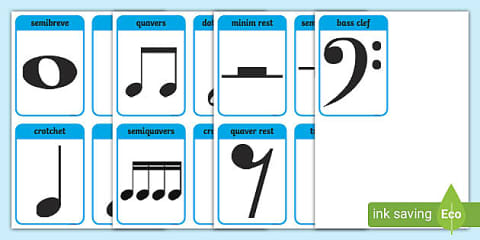 Music Notes Cards