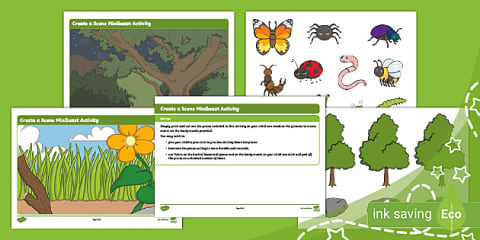 Minibeast Hunt Cutting Skills Activity