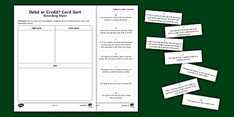 Debit Cards and Credit Cards PowerPoint