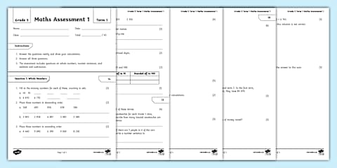 Grade 5 Math Operations Assessment: Addition, Subtraction ...