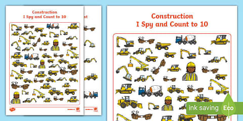 Diggy Total Worksheets.pdf Digger Count and Colour Activity Sheet