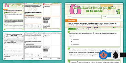 Naming Fractions Activity Sheet French