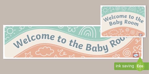 Muted Rainbow Themed Baby Room Display Banner