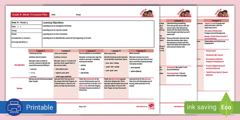 Grade R Phonics - Lesson Plan - Week 6 - r (CAPS Aligned)
