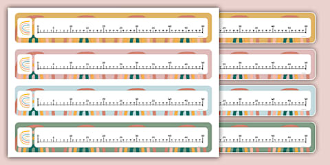 Muted Rainbow Ten-Frame Template