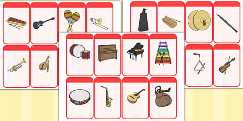 Musical Instrument Flashcards (with Action)