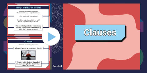 Types of Clauses Display Posters