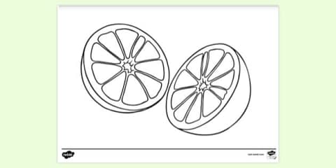 Things That Are Orange Coloring Sheets
