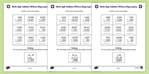 Rounding Multi-Digit Whole Numbers Worksheet