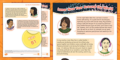 ESL Winter Around the World Reading Comprehension [Kids, A2-B1]