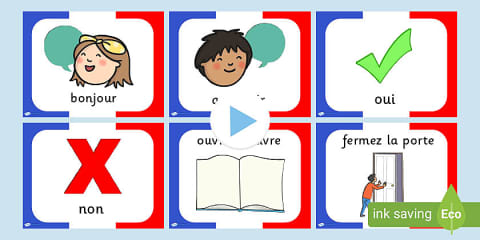 French Classroom Instructions Word Grid