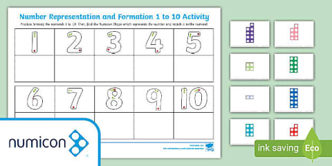Making 10 Using Numicon Shapes Activity Sheet