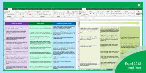 EYFS Report Writing Bank of Differentiated Statements: Ages 3-4
