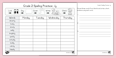 Grade 2 ch- Phonics Spelling Practice Sheets