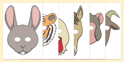 Máscaras de juego de rol: Los animales del zoo