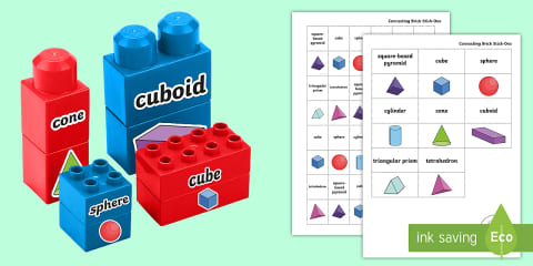 3D Shape Properties Matching Cards