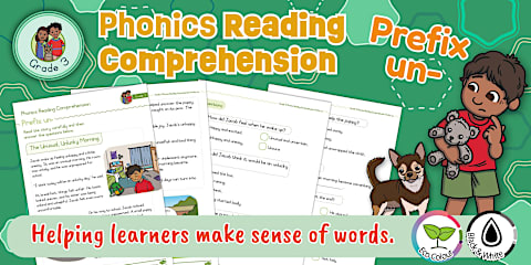 Grade 3 Phonics - Term 4 - Prefix re- - Reading Comprehension (CAPS ...