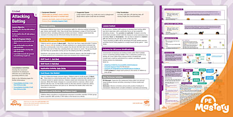 PE Mastery: UKS2 Striking and Fielding Unit Overview