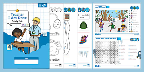 Teacher I Am Done Activity Pack | Winter | Lv.2