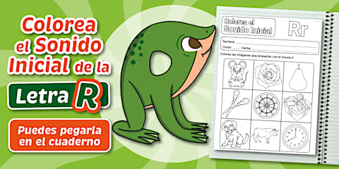 Guía de Trabajo Lee, Traza y Escribe Letra R