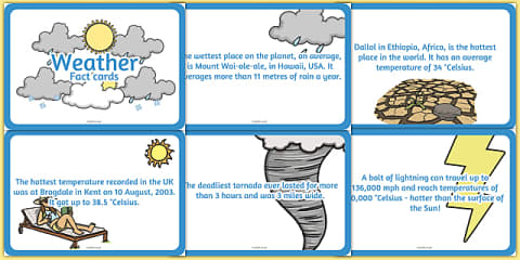 EYFS All About Weather Fact Files