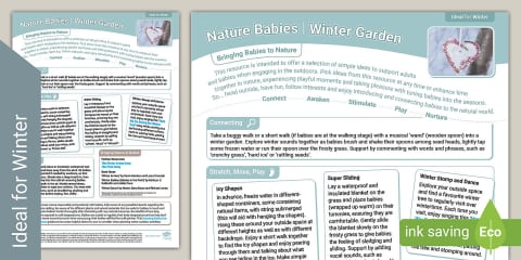 Nature Babies Outdoor Learning Overview