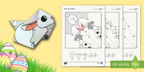 preview of Simple Origami Easter Bunny Rabbit Paper Craft