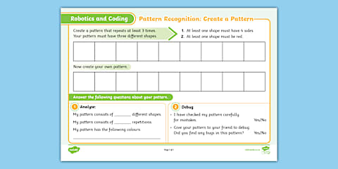 Grade 2 Robotics and Coding Create a Pattern with Pictures