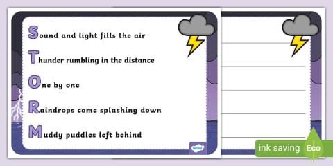 Weather Acrostic Poem Example