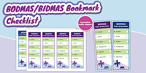 BODMAS Bookmarks