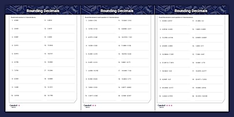 Rounding to 3 Decimal Places Maze