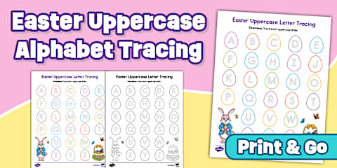 Easter Lowercase Letter Tracing Worksheet for PreK-1st Grade