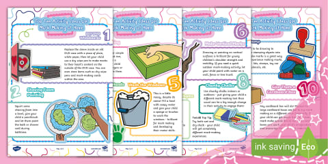 Mark Making Development Progress Model Including Ideas for Supporting ...