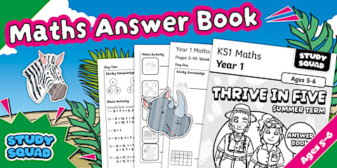 Study Squad Thrive in Five Year 1 Maths Workbook Answer Booklet ...