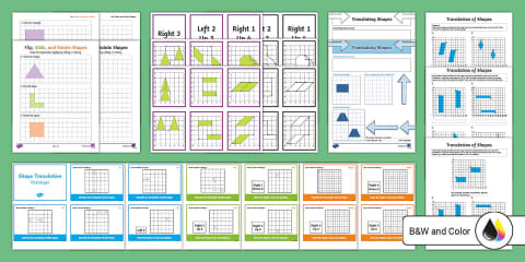 Shape That Slideworksheet Flip, Slide, and Rotate Shapes Worksheet for 3rd-5th Grade