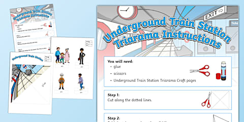 Underground. Sign Colouring Underground Sign Colouring Cut Outs