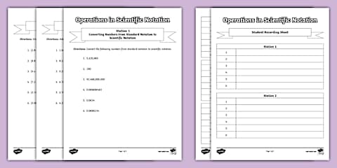 Eighth Grade Writing Numbers in Scientific Notation With Positive ...