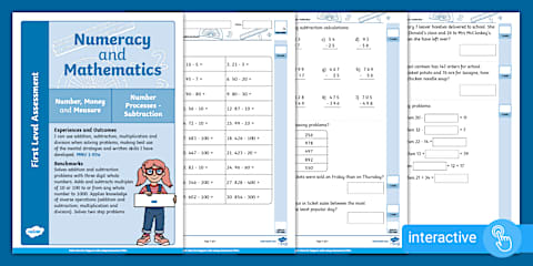 First Level Math P3 Interactive PDF: First Level Numeracy and Mathematics Assessment ...