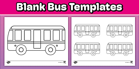 White Bus Writing School Bus Writing Template