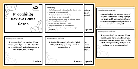 Sixth Grade Probability Performance Task
