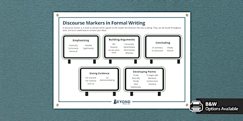 Identify the Discourse Markers Worksheet