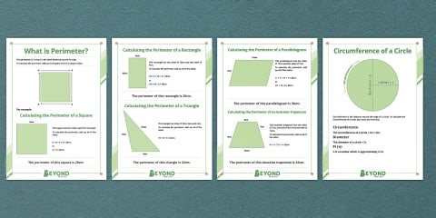 Area, Perimeter and Volume: Area Display Posters