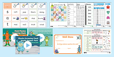 Phonics Screening Survival: Weekly Bumper Pack 2